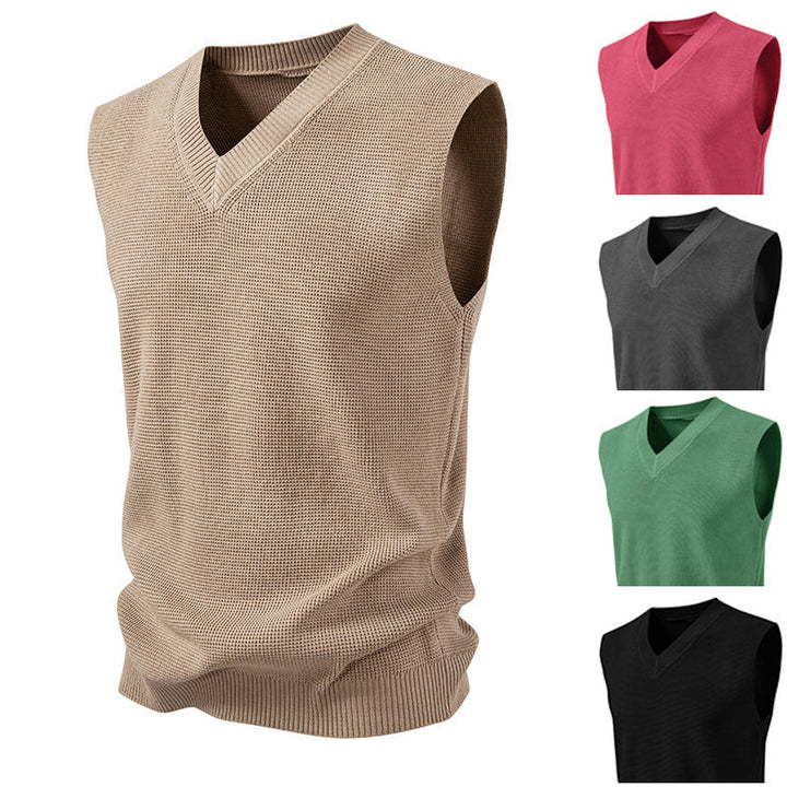 Herren ärmelloser Pullover im strukturierten Design Drune