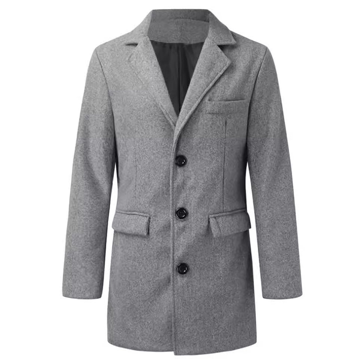 Herren eleganter Wintermantel mit klassischem Revers Drune