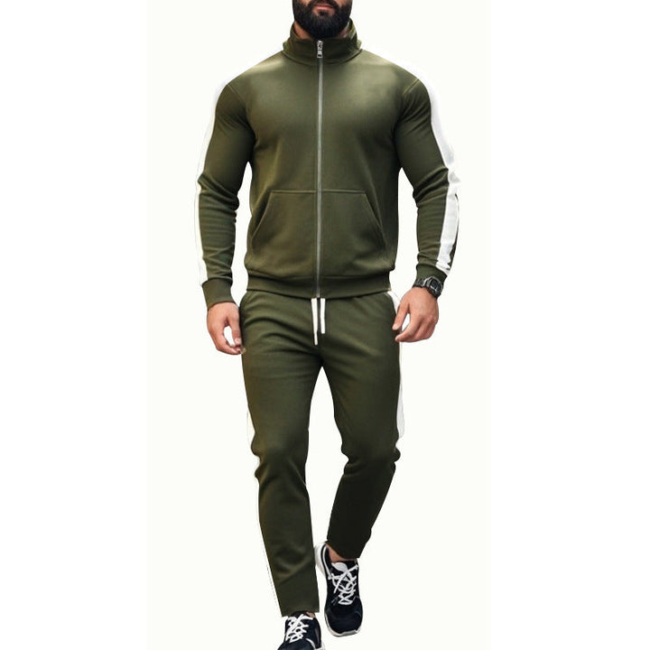 Herren Sportlicher Trainingsanzug mit modernem Stehkragen und praktischen Taschen Drune