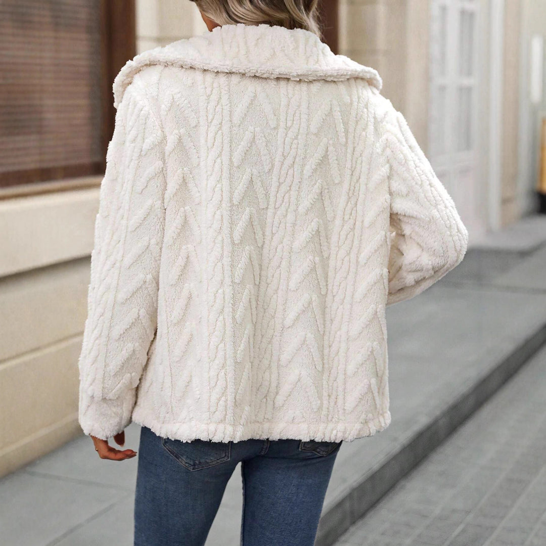 Damen kuschelige Cardigan-Jacke Drune