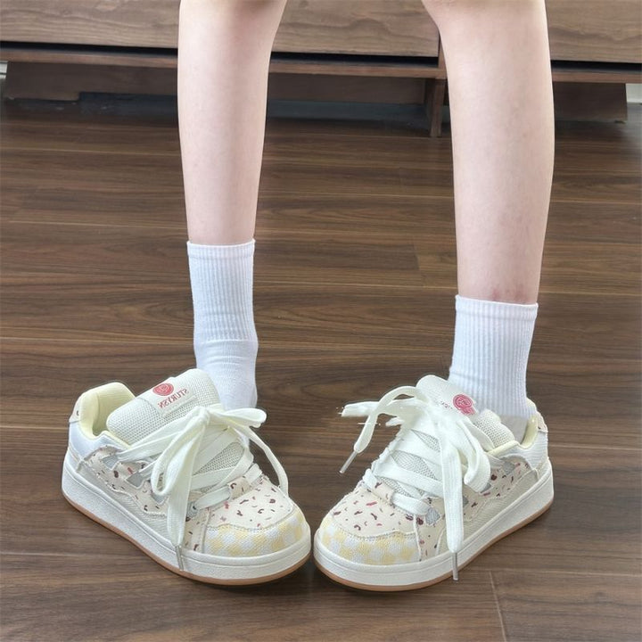 Damen Sportliche Sneakers mit verspieltem Design und bequemem Kunststoff-Obermaterial Drune