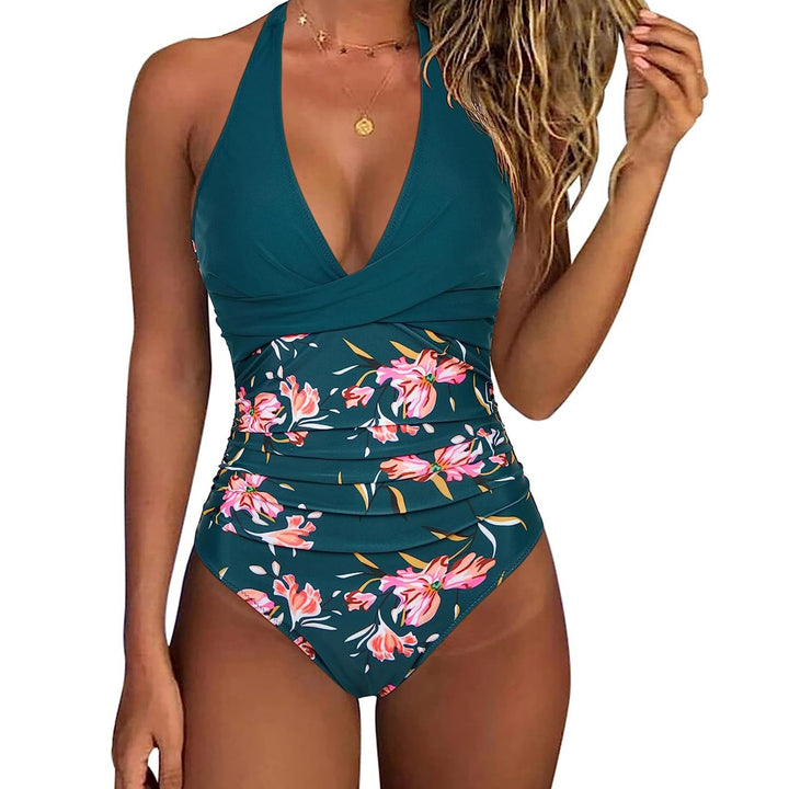Damen Einteiler Badeanzug mit elegantem Leopardenmuster und figurbetontem Schnitt Drune