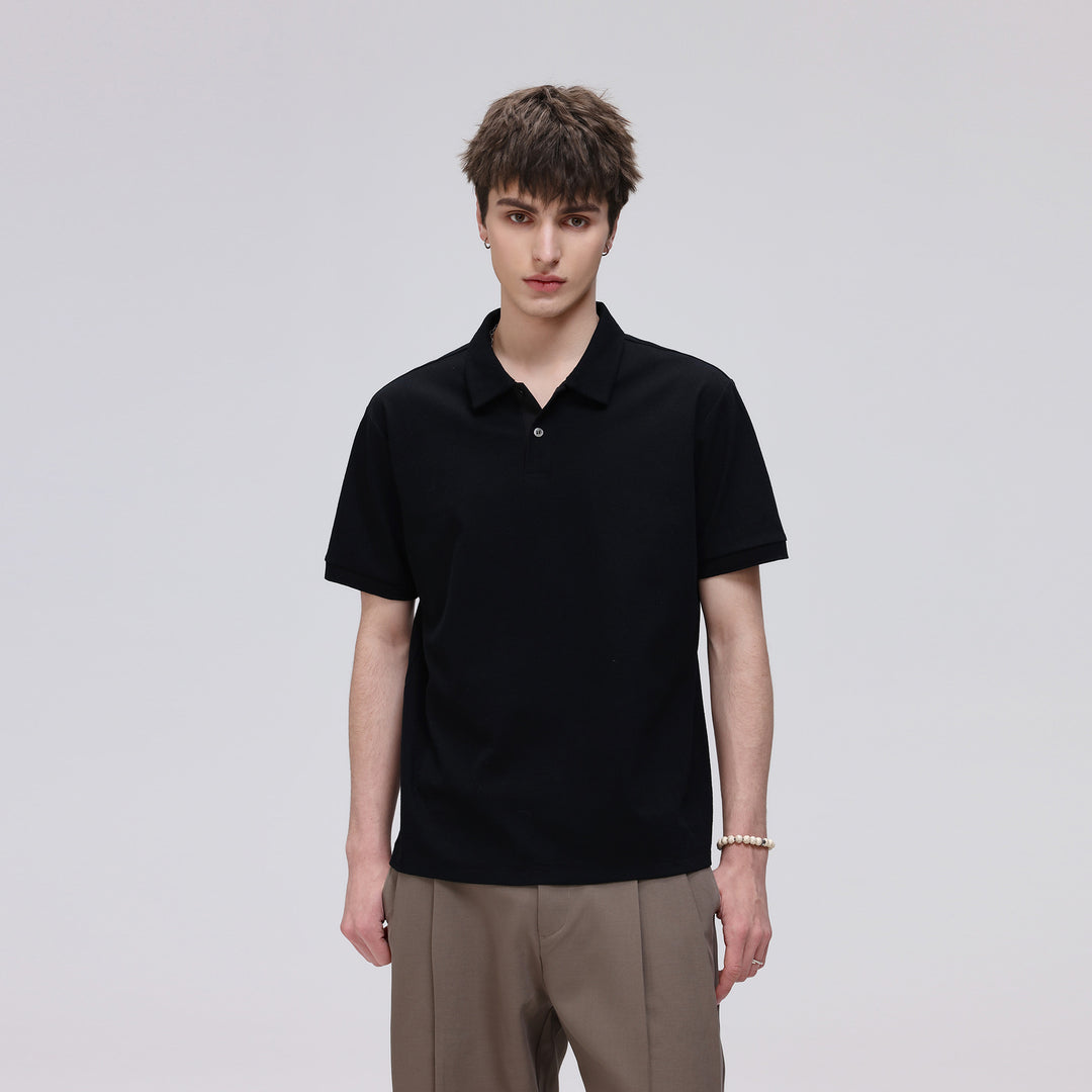 Herren Thermoregulierendes Piqué-Poloshirt mit feiner Struktur und Kurzarm Drune
