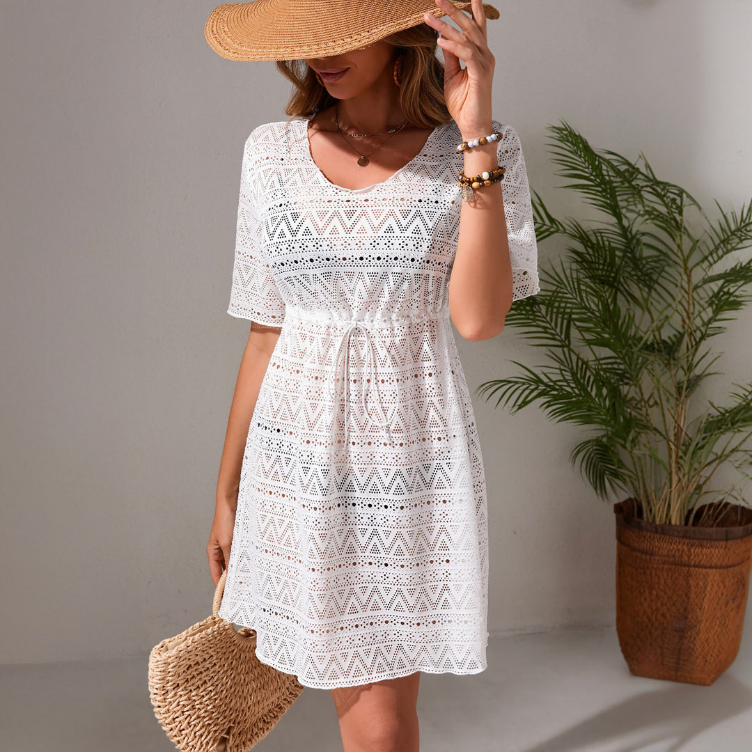 Damen luftige Häkel-Strandkleid Drune