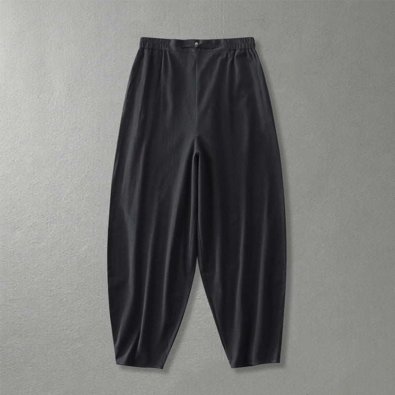 Damen Lässige, weite Haremshose mit elastischem Bund und tapered Knöchel Drune