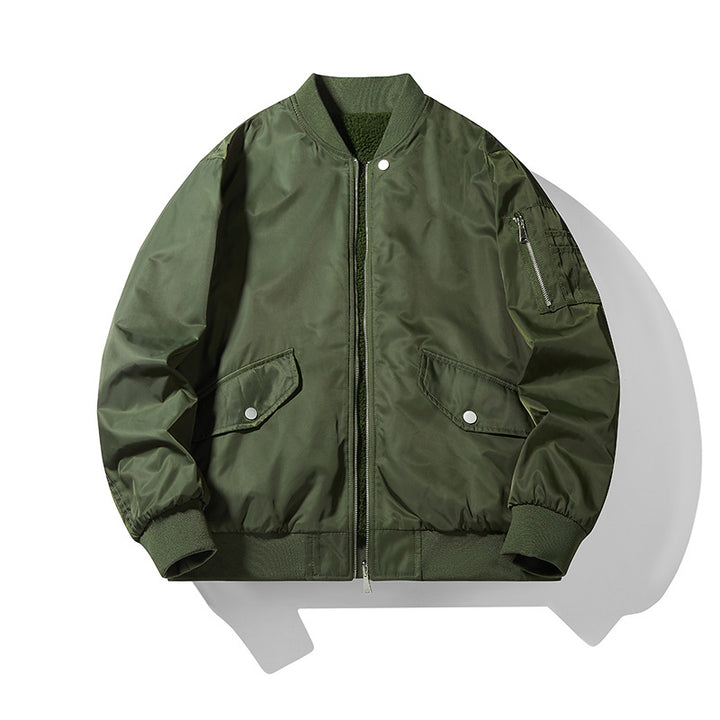 Herren  isolierte boxy Bomberjacke mit Klappenhandtaschen und gerippten Details Drune