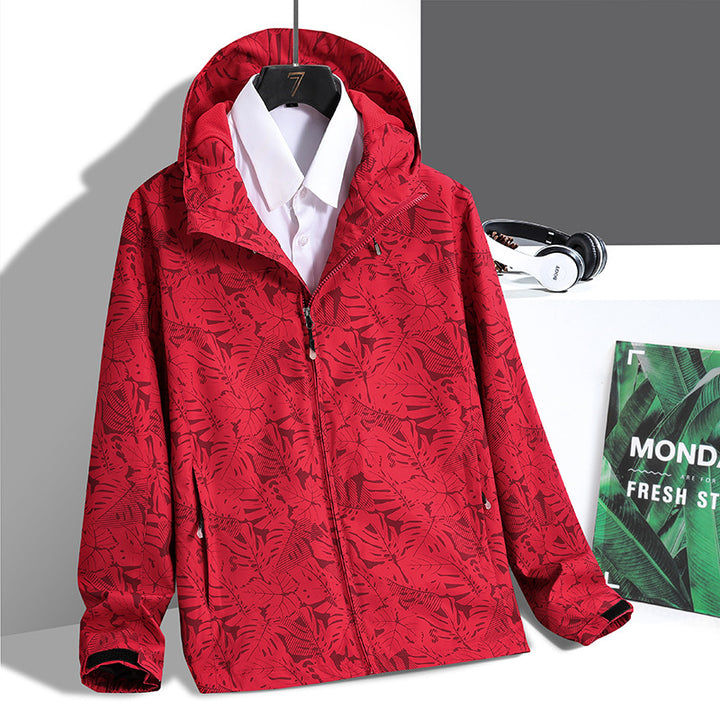 Herren Sportliche Übergangsjacke mit floralem Muster Drune