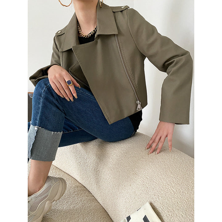 Damen Kurzjacke im Biker-Stil Drune
