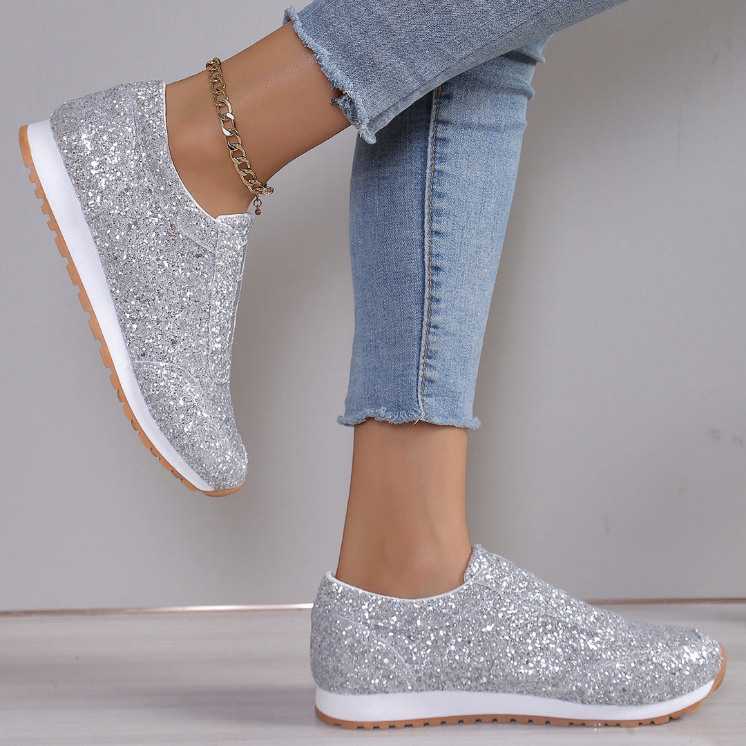 Damen Glitzernde Slip-On Sneakers Drune