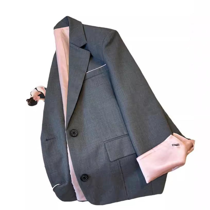 Damen Oversize-Blazer mit Relaxed-Silhouette, zwei Knöpfen & Satin-Innenverarbeitung Drune