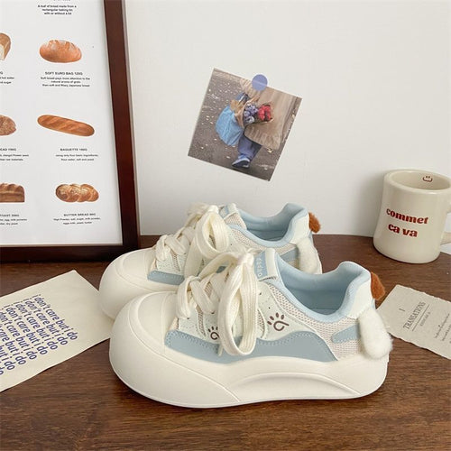 Damen Plattform-Sneaker mit verspielten Applikationen und bequemer Sohle Drune