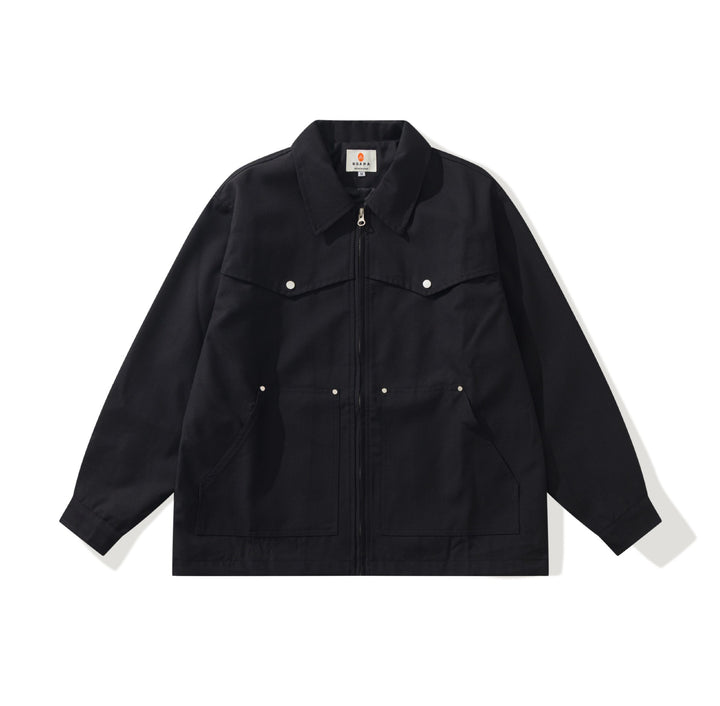 Herren Utility-Chorejacke mit durchgehendem Reißverschluss und großen Pattentaschen Drune
