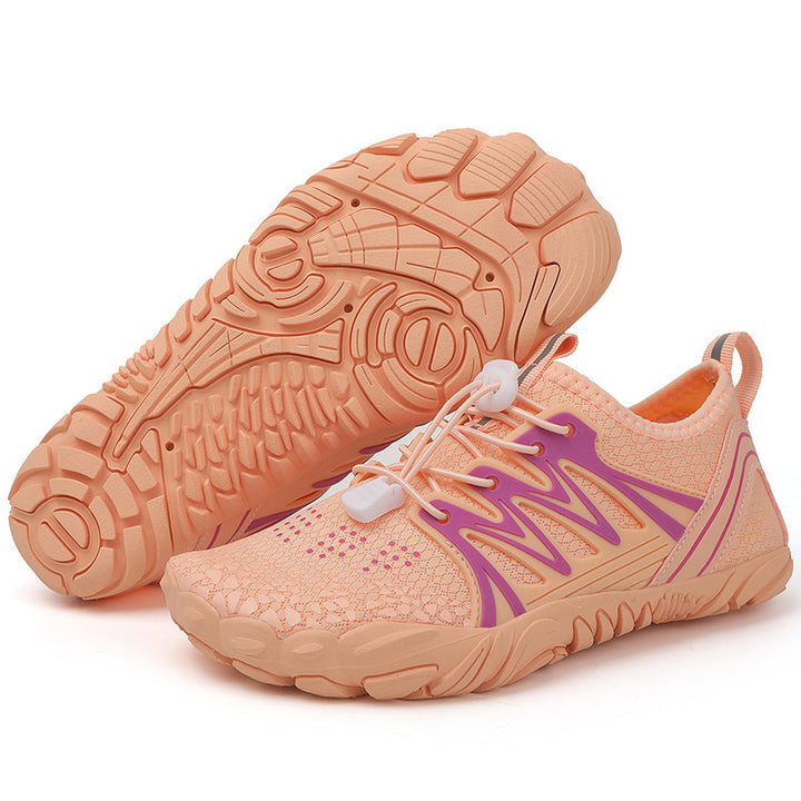 Damen leichte Wasserschuhe mit schnelltrocknendem Strickoberteil, elastischem Zugverschluss und rutschfester Profilsohle Drune