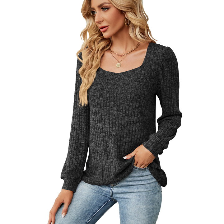 Damen bequemer Pullover mit strukturiertem Feinstrick und weitem Ausschnitt Drune