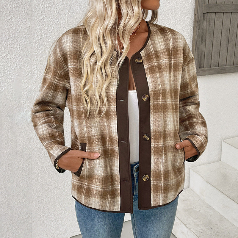 Damen Fleecejacke im karomuster Drune