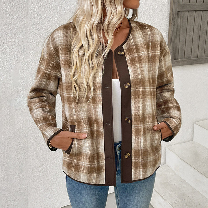 Damen Fleecejacke im karomuster Drune