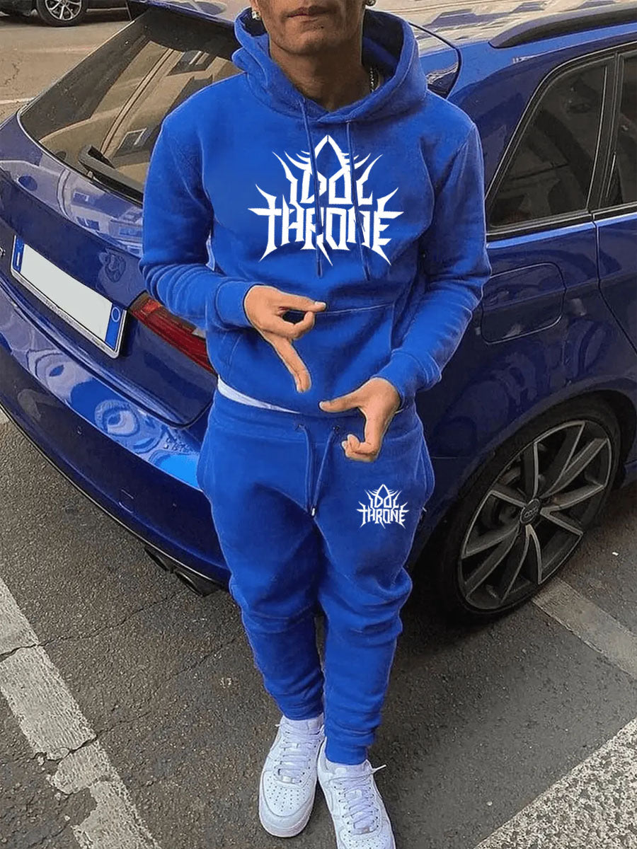 Herren Hoodie und Jogginghose Set mit auffälligem Logo-Design Drune