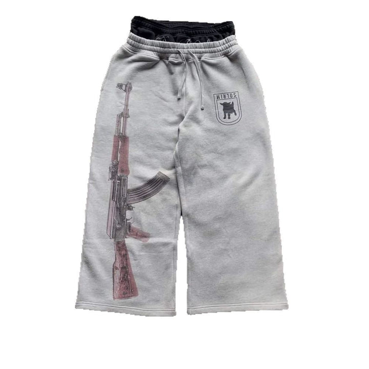 Damen Sweatpants mit einzigartigem Grafikumdruck und elastischem Bund Drune