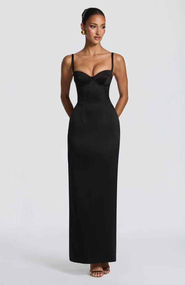 Damen Elegantes Ballkleid mit figurformendem Design Drune