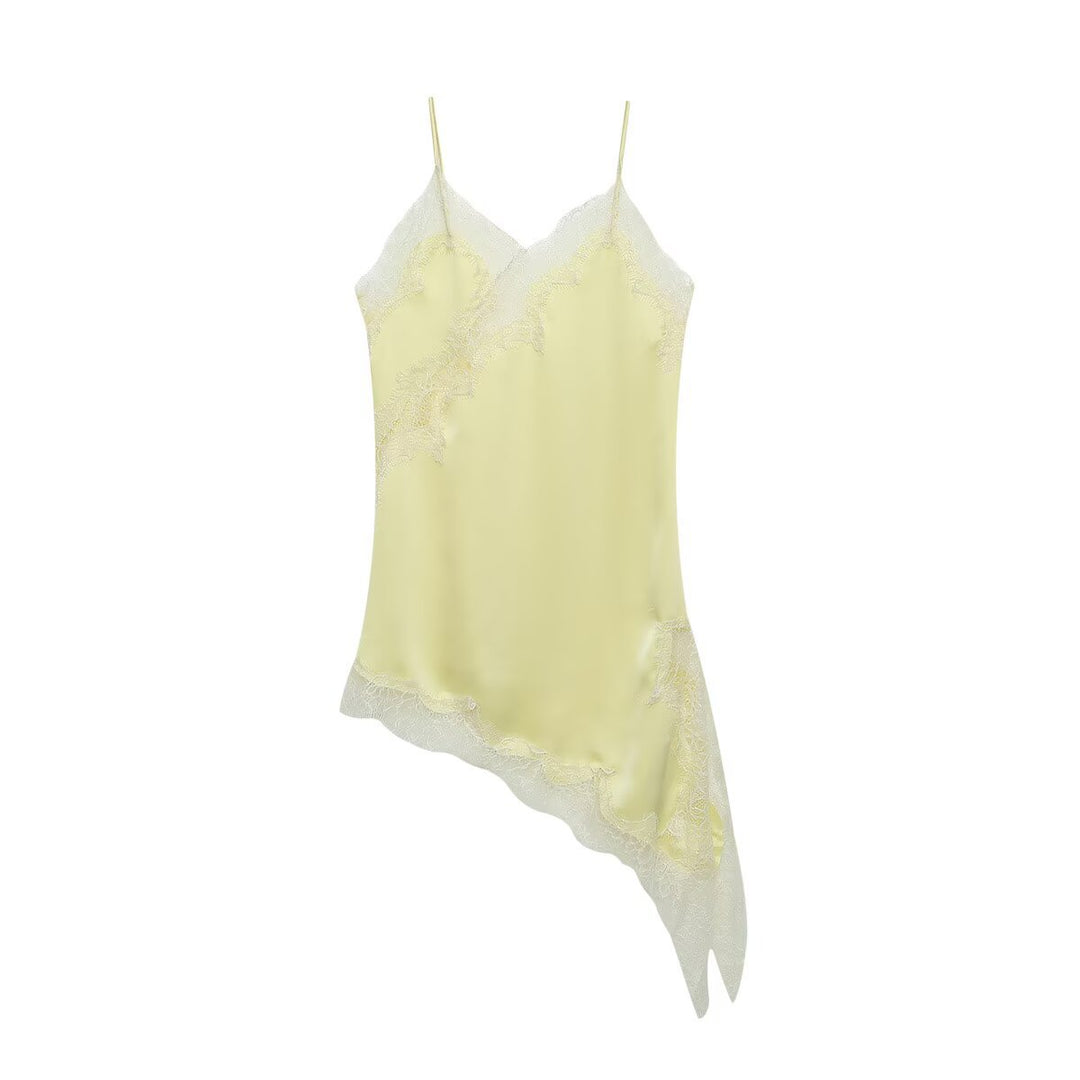 Damen asymmetrisches Spaghetti-Top Drune