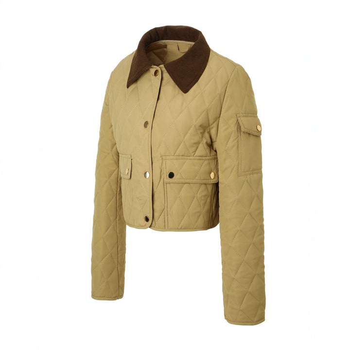 Damen Modische Kurzjacke mit Steppdesign Drune
