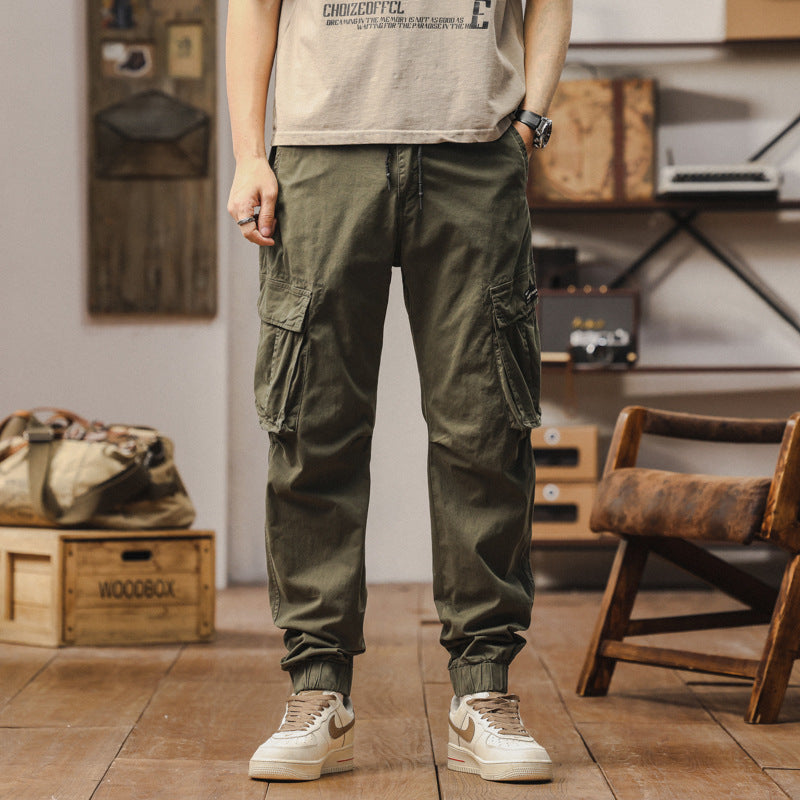 Herren Cargo-Jogginghose im Utility-Style mit verstärkten Klappentaschen und elastischem Saum Drune