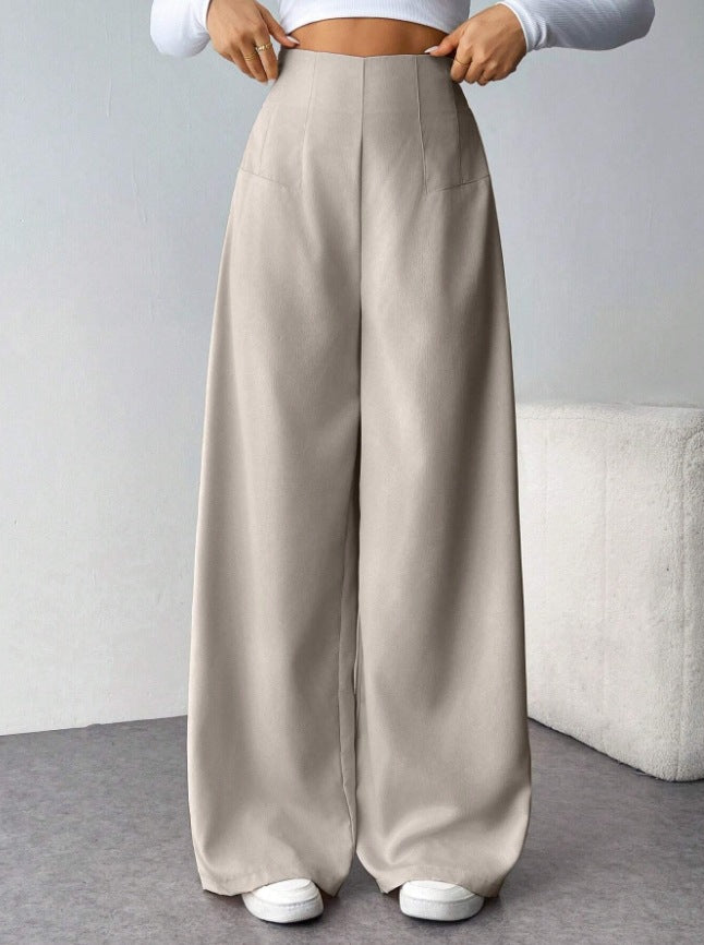 Damen elegante und fließende Hochbund-Hose Drune