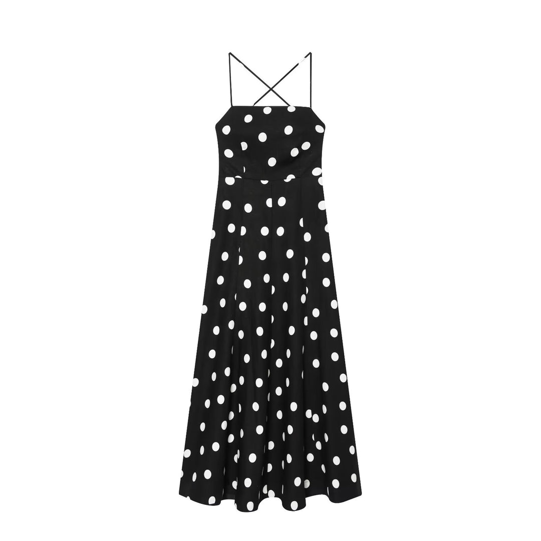 Damen Maxikleid mit eleganten Trägern Drune