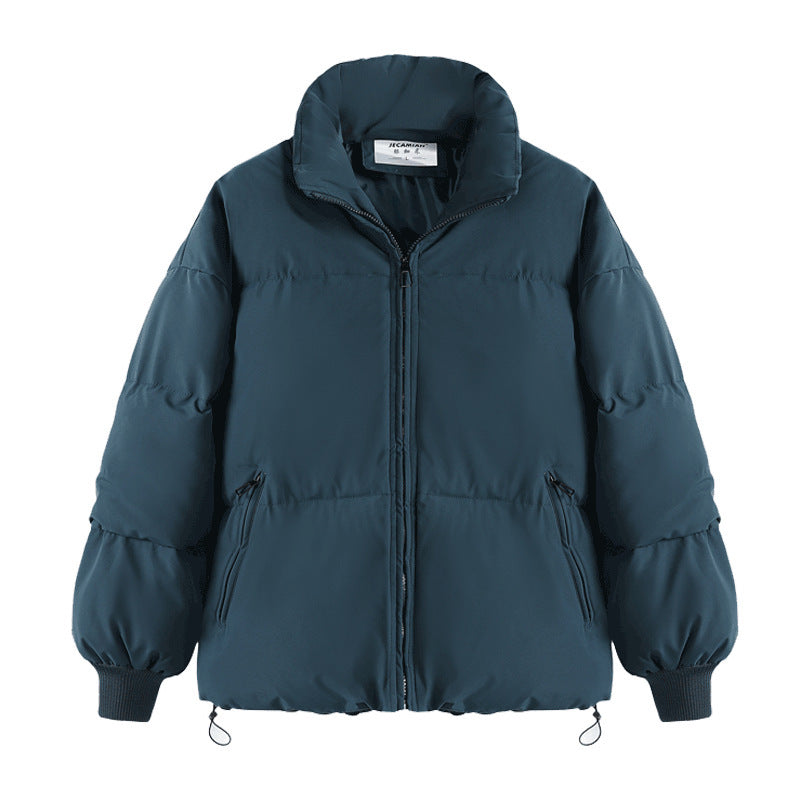 Damen Modische und isolierte Pufferjacke mit festem Kragen und tiefen Taschen Drune