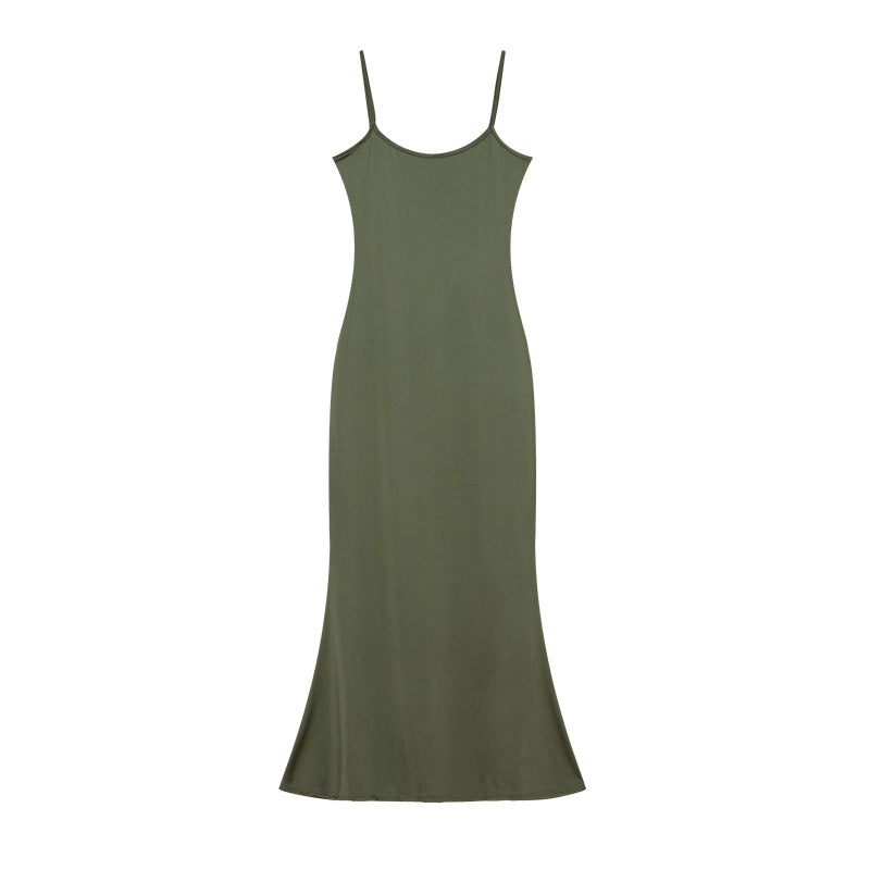 Damen Elegantes Slip Maxi Kleid Drune