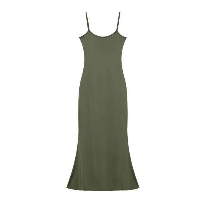Damen Elegantes Slip Maxi Kleid Drune