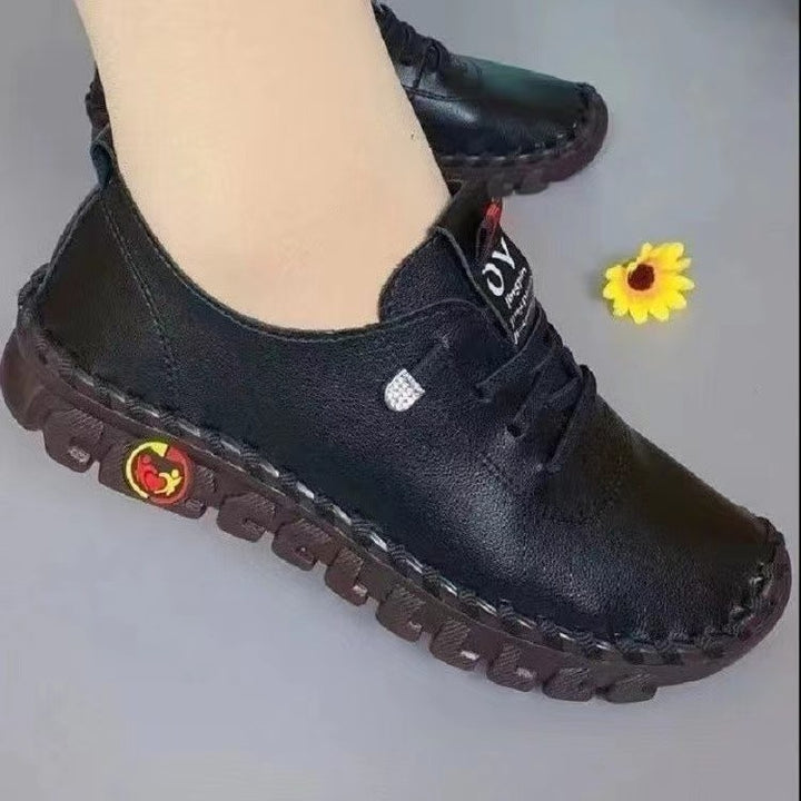 Damen Flexible Slip-On Freizeitsneaker mit handgenähter Ziernaht und profilierter Gummilaufsohle Drune