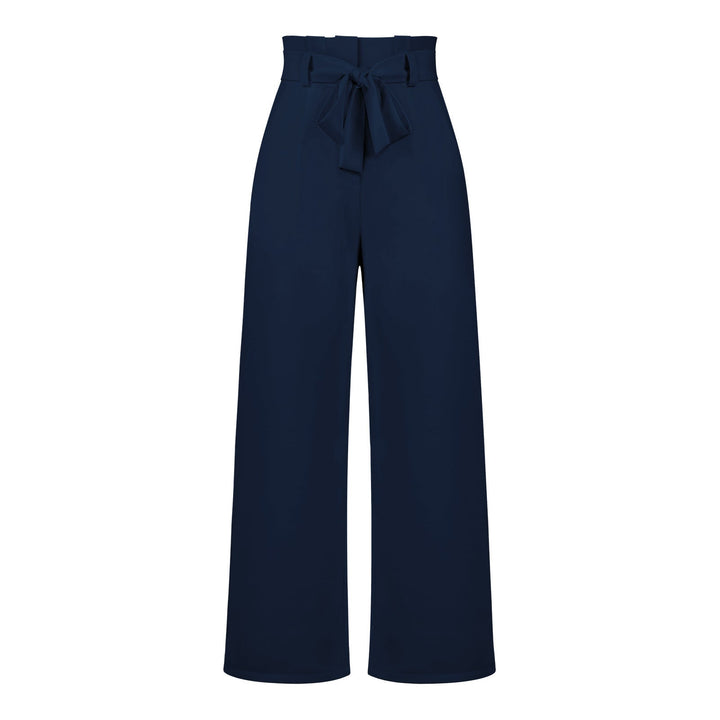 Damen Weit geschnittene Hochbundhose mit Bindegürtel Drune