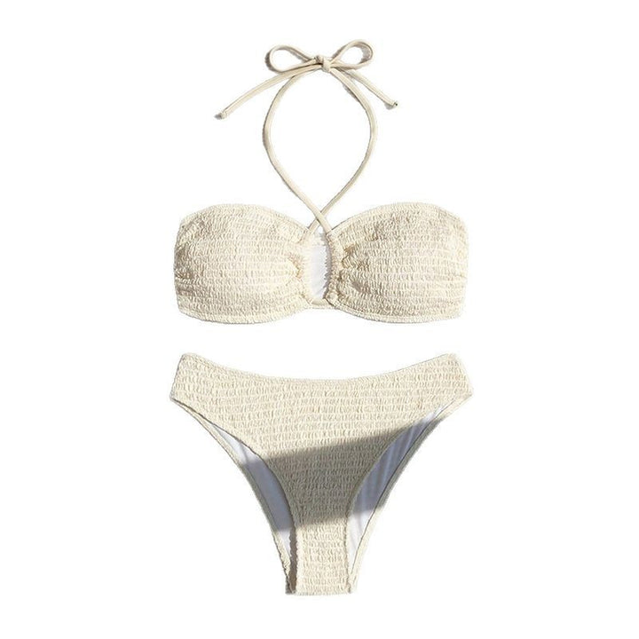 Damen Bandeau-Bikini mit raffinierten Schnürdetails und hohem Beinausschnitt Drune