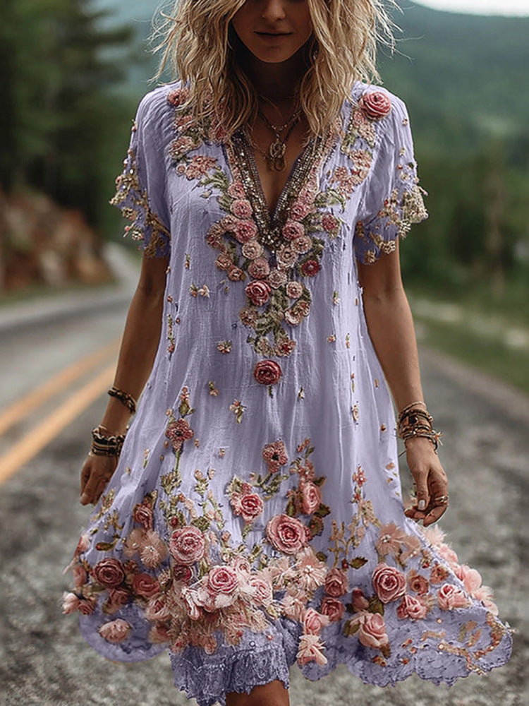 Drune - Midi-Kleid mit Pailletten