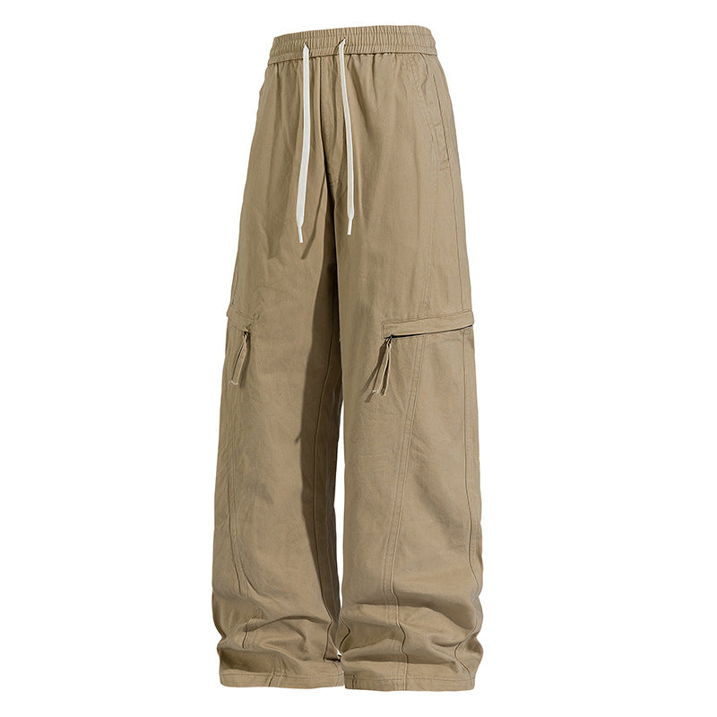 Herren Weite Cargo-Jogginghose im Baggy‑Schnitt mit Kordelbund & Mehrfachtaschen Drune