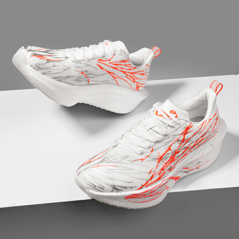 Unisex gedämpfte Race-Plateau-Laufschuhe mit Rocker-Zwischensohle und atmungsaktivem Micro-Mesh Drune