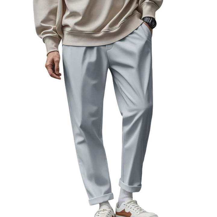 Herren elegante Chino-Hose mit bequemem Bund und modischem Schnitt Drune