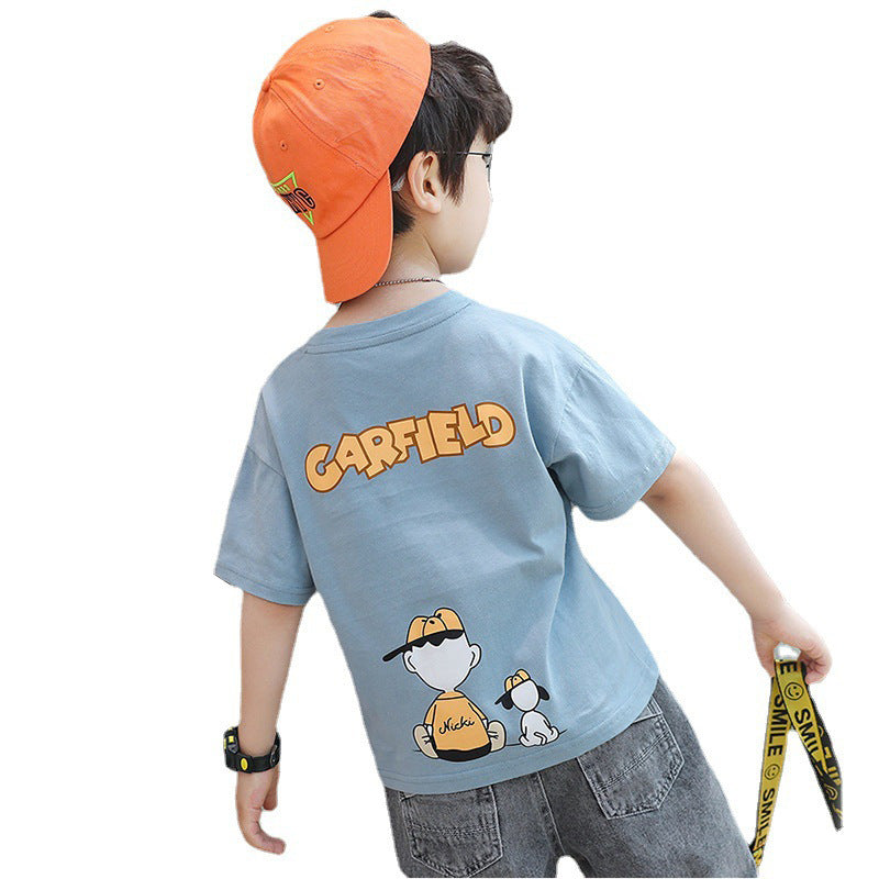 Jungen Baumwoll-T-Shirt mit coolem Cartoon-Design Drune