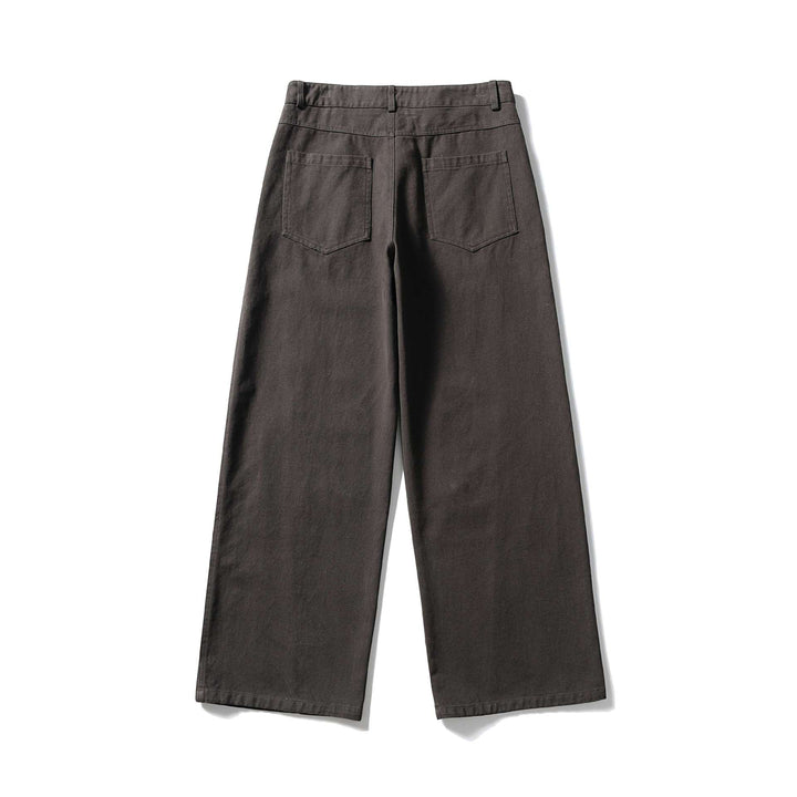 Damen Hochtaillierte weite Culotte‑Hose aus Baumwoll‑Twill mit Ziersteilnähten Drune