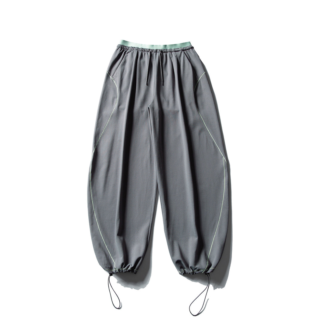 Unisex Weite Ballon-Jogginghose mit Kontrastpaspeln und verstellbaren Saumkordeln Drune