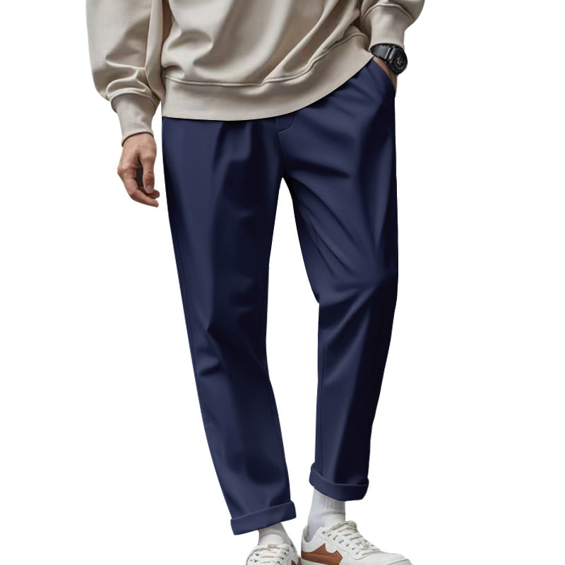 Herren elegante Chino-Hose mit bequemem Bund und modischem Schnitt Drune