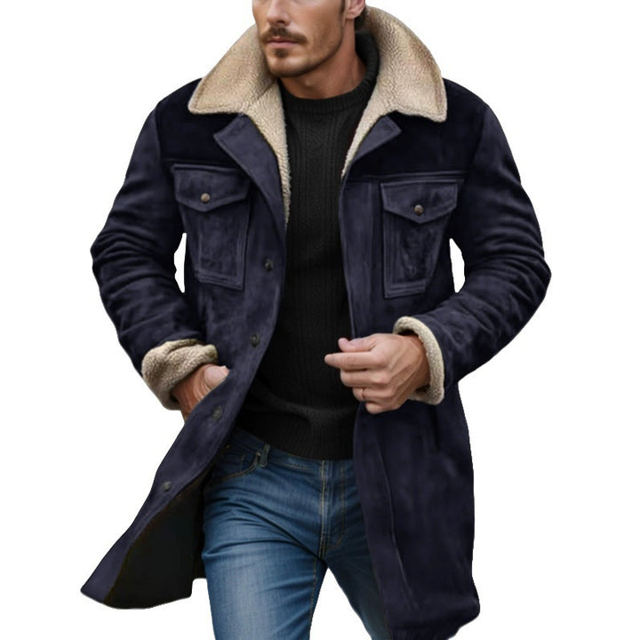 Herren Warm gefütterte Modische Jacke Drune