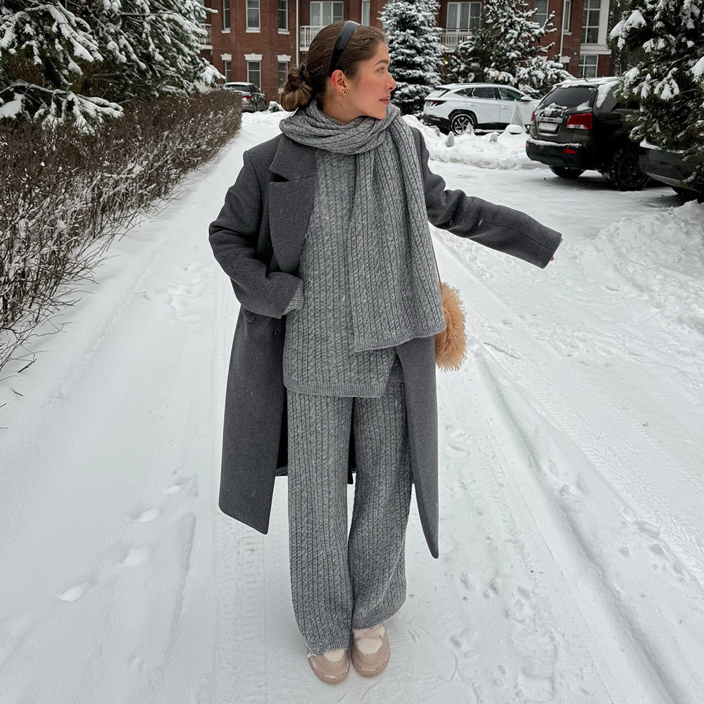 Damen Hochwertiges, gestricktes Lounge-Ensemble Drune
