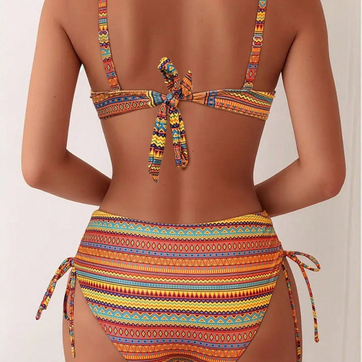 Damen Hochgeschnittener Bikini mit eleganten Seitenschnürungen Drune