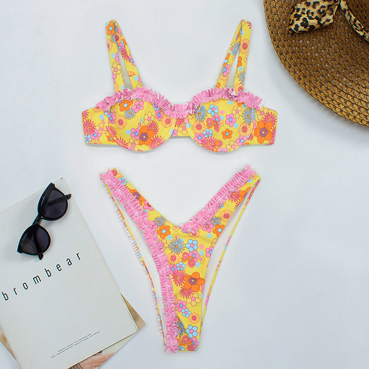 Damen Raffinierter Rüschen-Bikini Drune