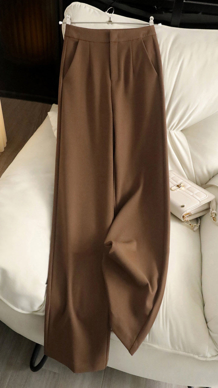 Damen Elegante hochtaillierte Stoffhose Drune