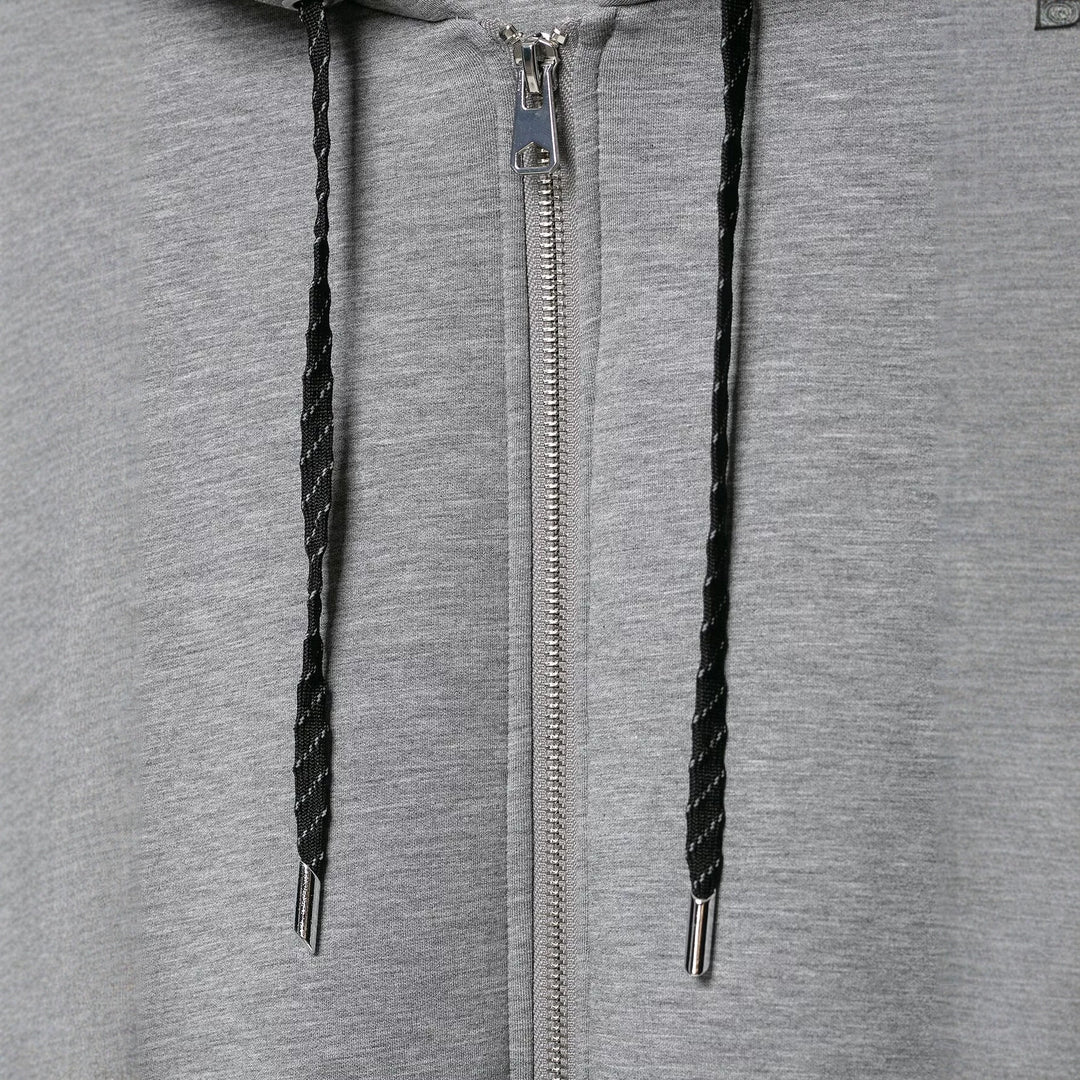 Damen Cropped Kapuzenjacke mit Reißverschluss, Ballonärmeln und elastischem Saum Drune