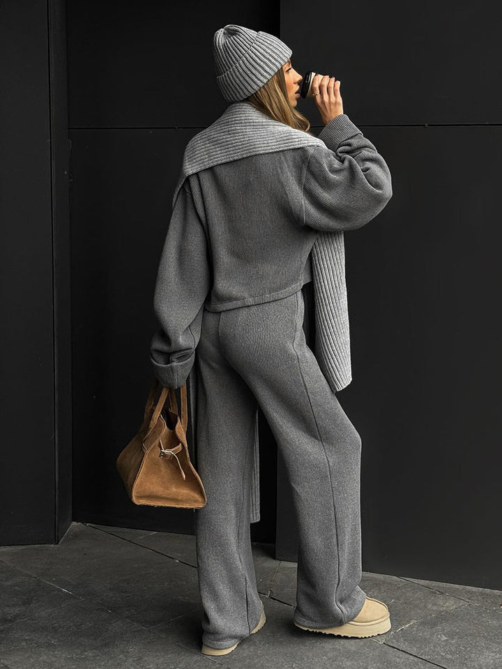 Drune | Reißverschluss Langarmjacke und Weite Hose Anzug