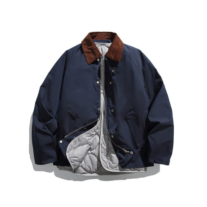 Herren Boxy‑Fieldjacke mit abnehmbarer wattierter Innenweste und Cordkragen Drune